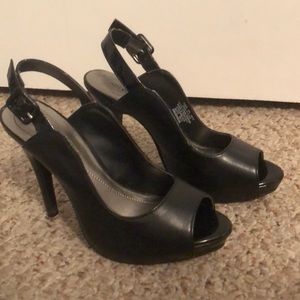 Black Slingback Heels